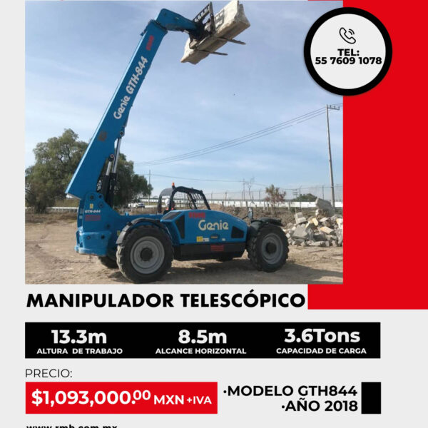 Manipulador telescópico GTH844 2018