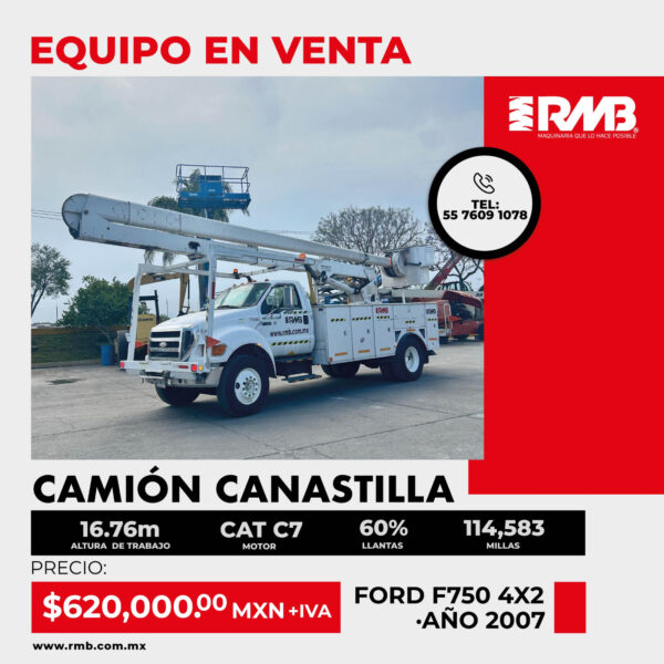 Camión con canastilla F750 2007
