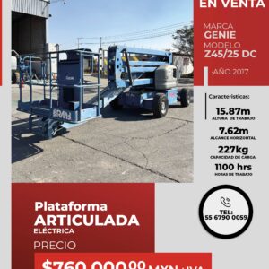 Plataforma articulada eléctrica Genie z45/25 DC 2017