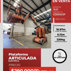 Plataforma articulada eléctrica JLG E300 AJP 2014