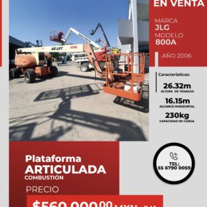 Plataforma articulada de combustión JLG 800 A 2006