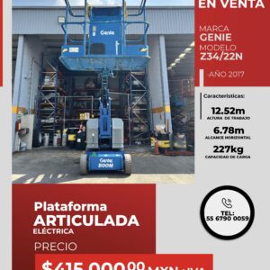 Plataforma articulada eléctrica Genie Z34/ 22N 2017